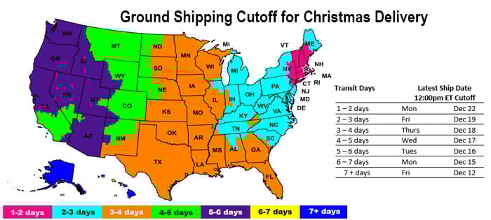 Ground Shipping for Christmas Delivery